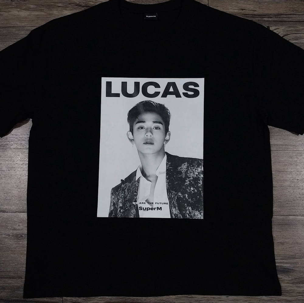 SuperM Lucas Shirt Mens Size L Y2K Rapper Pop Concert Graphic Tee Collection